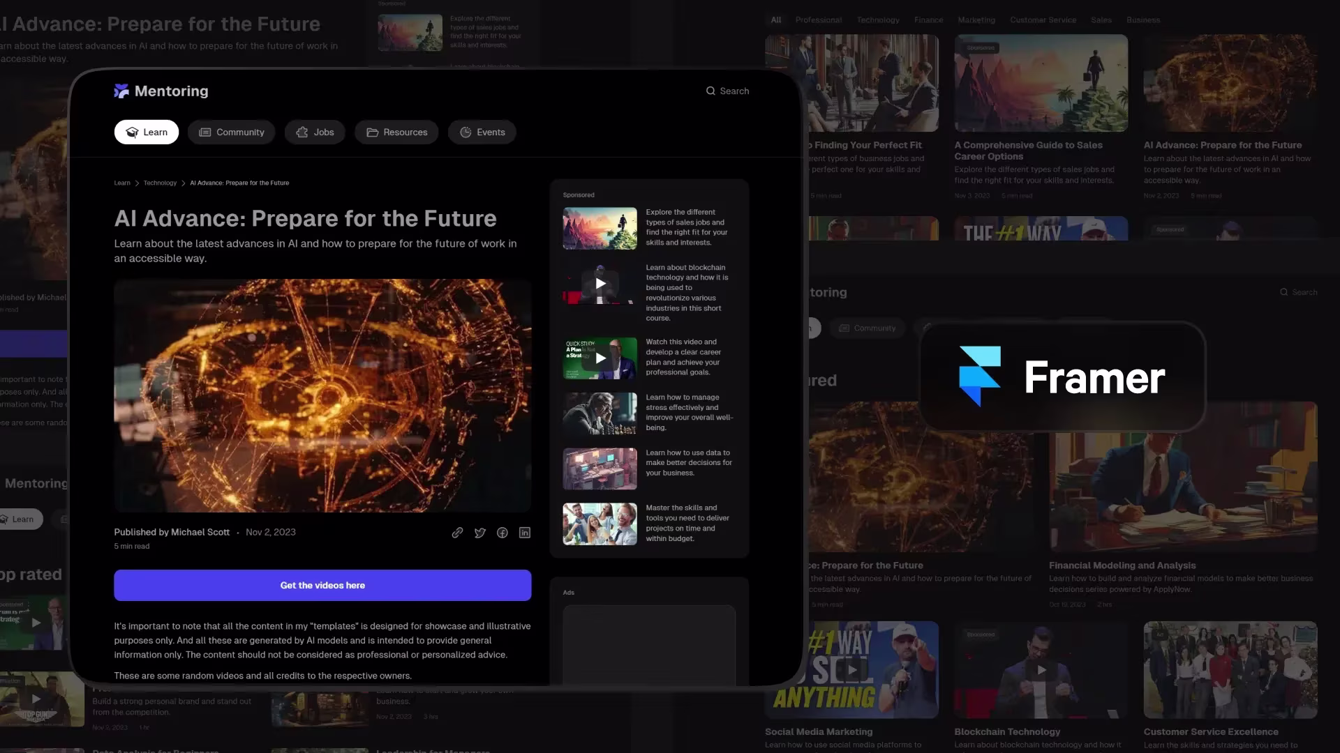 Website for creators