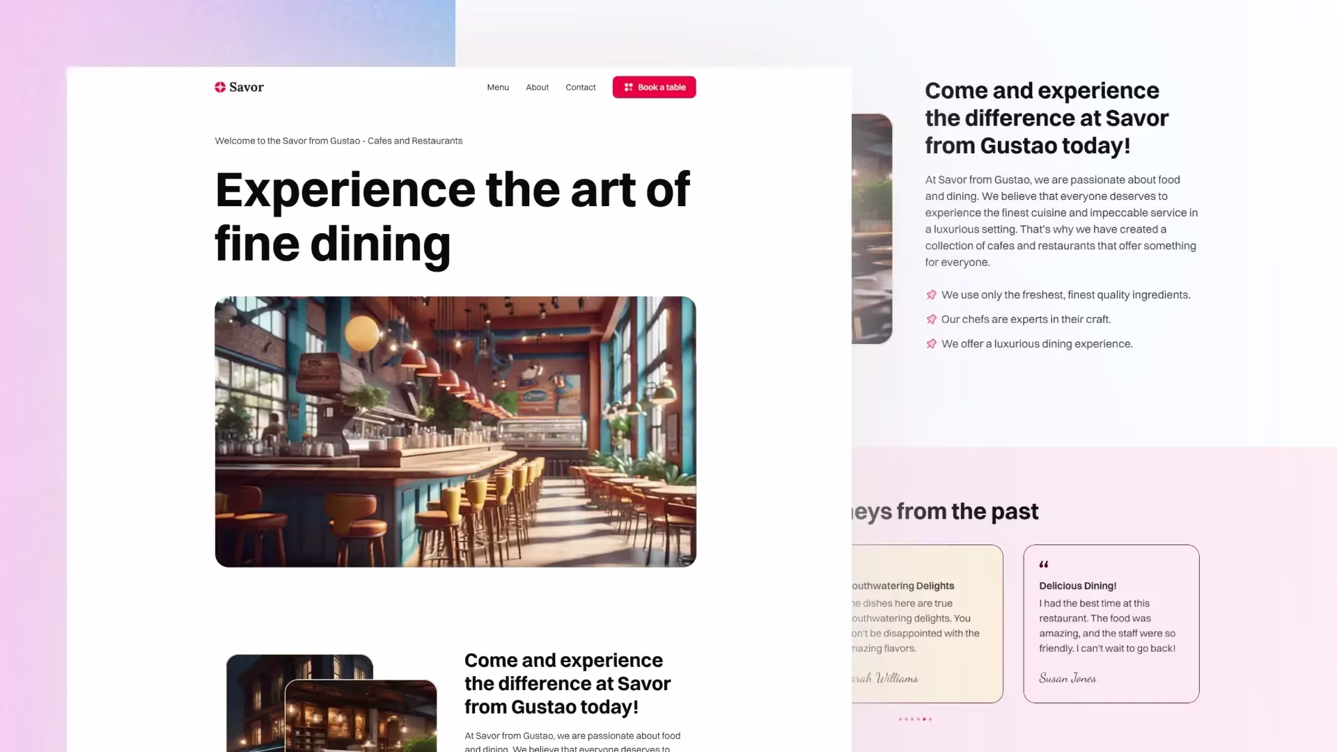 For restaurants