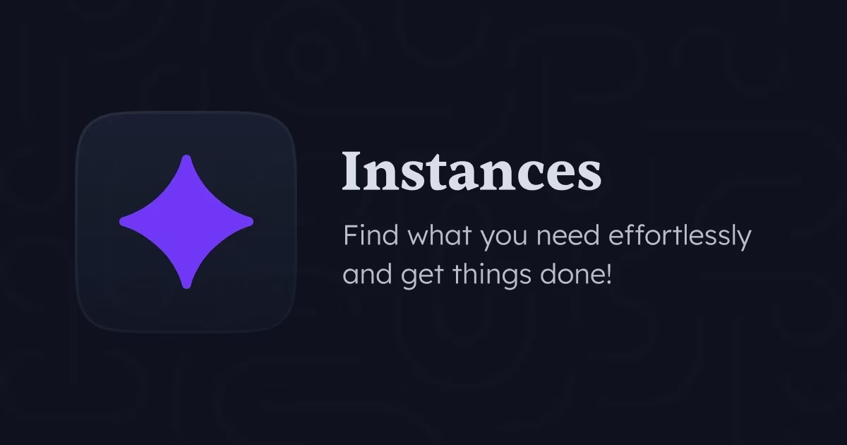 Instances - A resource library!