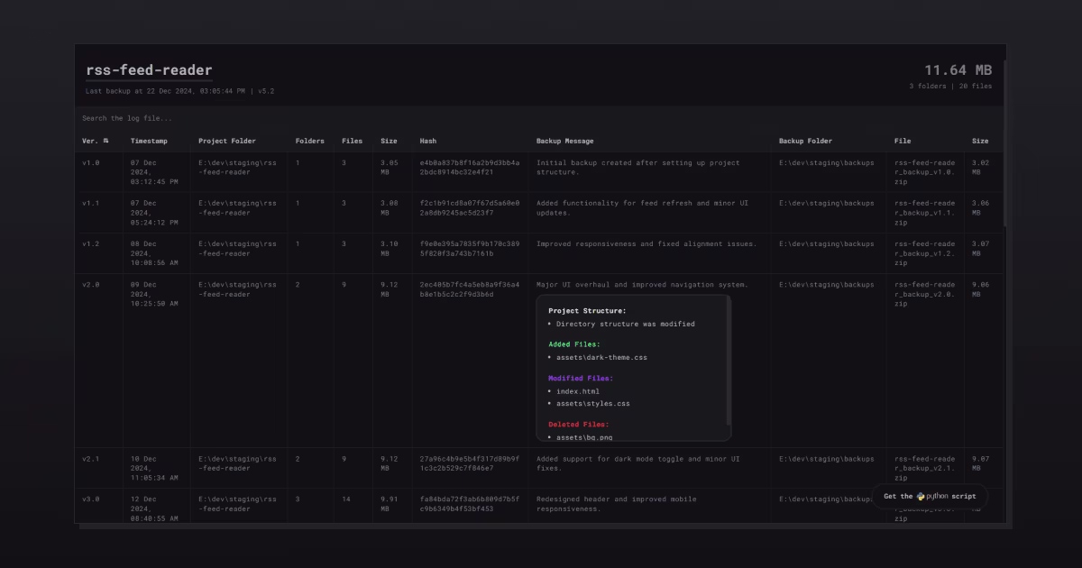 Version control backup v2.0