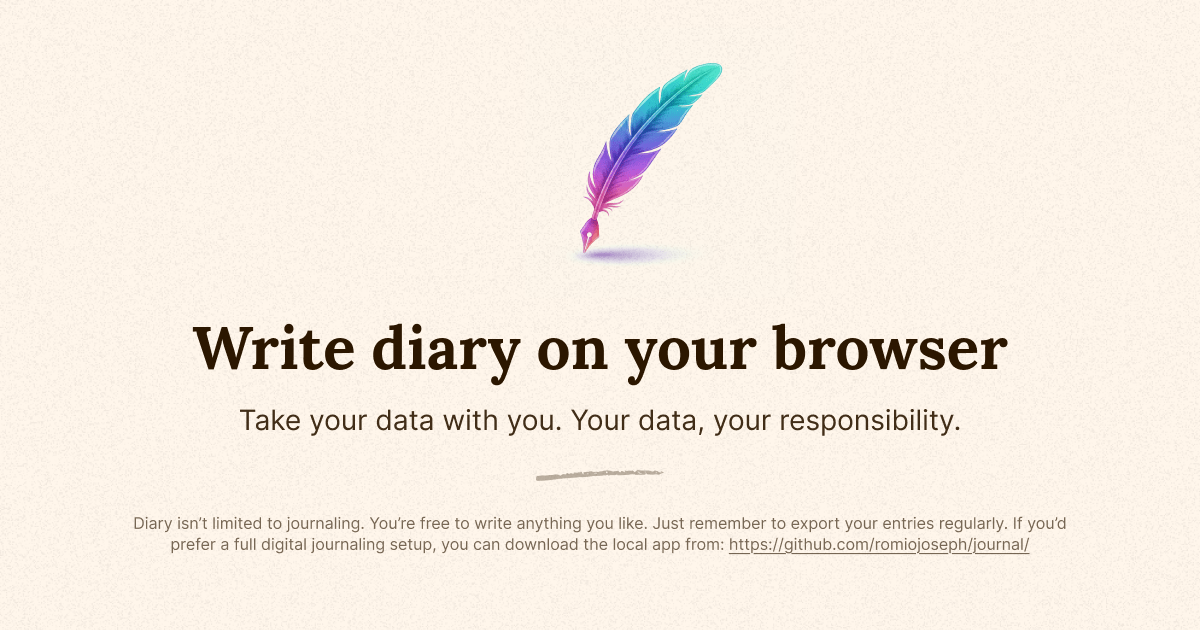 Diary on your browser